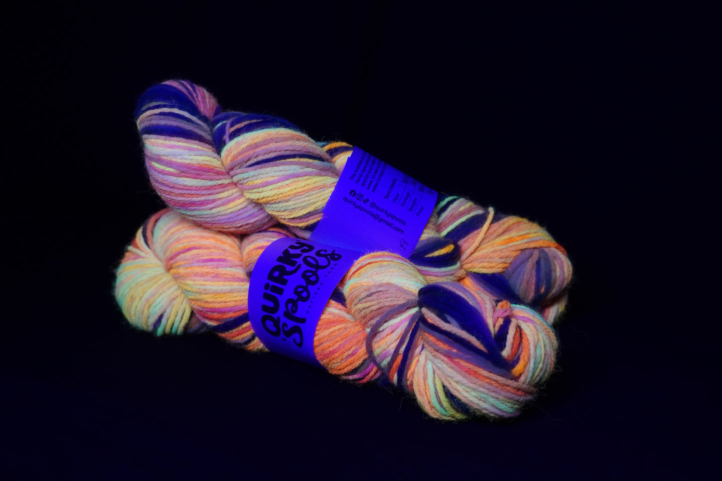 Worsted orange and black yarn