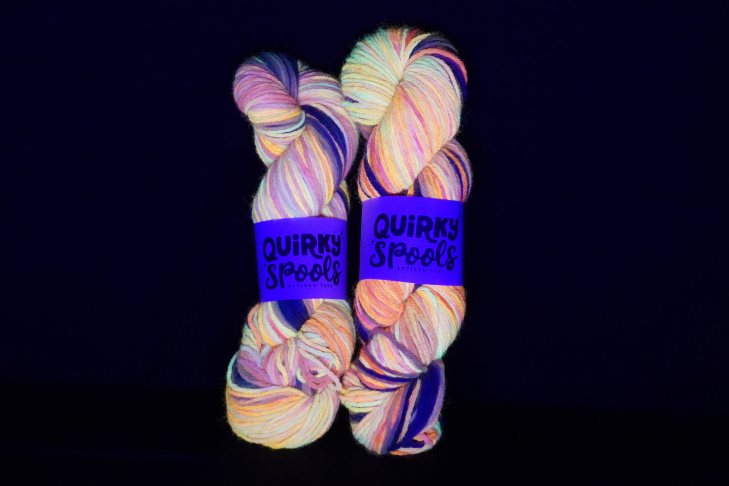 Worsted orange and black yarn